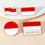 National Flag Pin Country Flag Metal Lapel Pin USA Indonesia Poland Badges for Clothes Bag Hat Collar Jewelry Accessories Gifts (New)