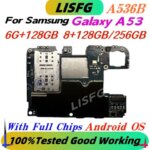 128GB 256GB Motherboard Unlocked For Samsung Galaxy A53 A536B OK Main Logic Board With Full Chips A536E Mainboard Android System (New)