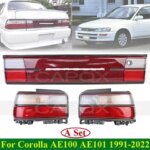 CAPQX A Set Tail Light Lamp Rear Number Light Frame License Plate For Toyota Corolla AE100 AE101 1991-2002 Rear License Panel (New)