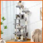 Large Cat Tree Tower for Indoor Cats with Sisal Scratching Posts Hammock Padded Perches Condos Toys Multi-Level Climbing (New)