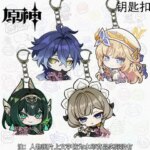 Alice Genshin Impact Flins Expression Pattern Acrylic Keychain for Accessories Bag Pendant Key Chain Ring Keychain Jewelry Gift (New)
