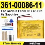 361 00086 12 Replacement Battery 361 00086 11 Garmin Forerunner GPS Sports Watch Fenix 6S 6SPro Battery 180mAh + Free Tools Bangladesh (New)