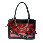 Fashion Y2K Labyrinth Butterfly Spider Web Letter Chain Handbags DIY Transparent Ita Bag Lolita Gothic Tote Vintage Shoulder Bag (New)