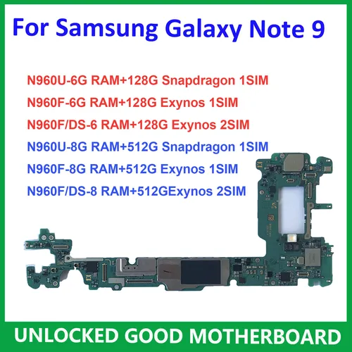 Sadc59ca9582347eea81fe33aa0ef234bq_500x500 Good 512G 128GB Motherboard Logic Board Samsung Galaxy Note 9 N960F - Image 1