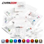 100pcs 5mm LED Diode Ultra Bright Warm White Red Green Blue UV Purple Yellow Orange Pink Multicolor 2V 3V Emitting Assortedt Set (New)