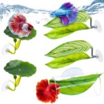 1 PC Betta Fish Hammock Soft Aquarium Decor Plastic Plants that Won’t Damage Fishtail Tank Fish Spawning Grounds Resting Bed (New)