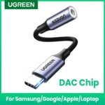 UGREEN USB Type C to 3.5mm Earphone USB C Cable USB C to 3.5 Headphone Adapter Audio Cable For Xiaomi Mi10 HUAWEI P30 Oneplus 9 (New)