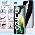 3PCS 9H Fingerprint-Unlock Protect Tempered Glass Realme Narzo 50 5G Anti Explosion Screen Protector HD Film Full Covers (New)