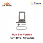Dual SIM Card Tray Holder Slot Replacement for iPhone 13 Pro Max 13Promax Double SIM Card Tray Slot Holder Graphite Green (1PC) (New)