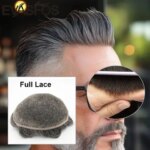 Bleached Lace Front Toupee Men AIR Lace Male Hair Prosthesis 80% 90% Density Man Wig Full Lace Male Hair Prosthesis Systems Wigs (New)