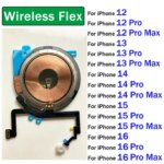 Wireless Charging Chip Coil iPhone 16 15 14 13 12 Pro Max With Magnet Power Volume Button Flex Charger Panel (New)