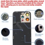 Replacement Cold-med Back Cover iPhone14 15 Pro Max Plus Rear Panel Pre-Installed Wireless Charging & Magnet No Logo (New)