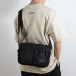 Japanese style Square Messenger Bag with Multiple Pockets for Mens Daily Commute and Casual Outings bag for men bolso hombre 가방 (New)