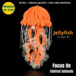 Jellyfish Plush Toy High Fidelity Sea Nettle Plushie Cubozoa Peluche Lifelike Stuffed Animals Simulation Doll Kawai Toy Gifts (New)