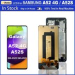 OLED High Quality Samsung Galaxy A52 4G LCD A525 SM-A525F LCD Touch Screen Digitizer Assembly Samsung Galaxy A52S LCD (New)