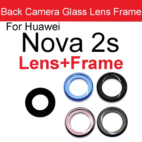 Sb0c91ed3cfc146b2b10c9634dac886baw_480x480q75 Back Rear Camera Glass Lens Cover Huawei Nova 2s 3 3e 3i P Smart Plus Camera Holder with Glass Lens Cover Frame Repair Parts (New) - Image 1