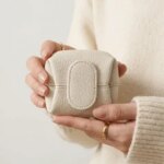 Soft Lychee Pattern Coin Purse Solid Color Snap Button Mini Cowhide Wallet Multifunctional Square Earphone Storage Bag Travel (New)