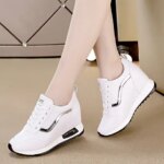 CINESSD Microfiber Women Casual Shoes Platform Wedge Women Fashion Sneakers Winter Autumn Mesh Women Shoes (New)