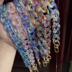 Colorful Resin Chains for Womens Bag Shoulder Strap Acrylic Chain Purse Replace Handle Handbag Parts Hardware Accessories (New)