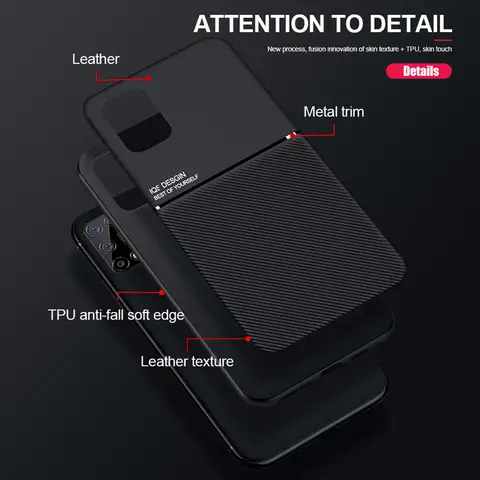 Sb11c38513a044f79abc5ae99cb84515fc_480x480q75 Realme 7 Pro Case Car Magnetic Holder Phone Cover Oppo Realme 7 Pro OPPO Realme 7 Pro Silicone Leather Coque (New) - Image 1