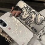For Poco F7 5G Case Armor dargon pattern matte Protector Back Cover For Xiaomi Poco F7 F 7 f8 ultra pro PocoF7 Shockproof Funda (New)