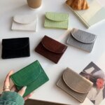 Korean Style New Womens Coin Purse Ins Student Solid Color Simple Card Bag Multi-functional Card Lipstick Holder Wallet Bags (New)