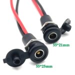 5.5 X 2.1 mm 5.5X2.5mm Battery DC Power Plug Connector for DIY DC Waterproof Jack Connector with Wire Turmera (New)