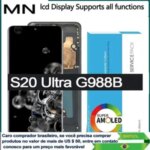 Touch Screen Replacement Samsung S20 Ultra 6.9  Dynamic AMOLED Display G988 G988F Bangladesh (New)