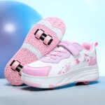 Roller Skate Shoes Kids Snickers With Wheels Children Rollerskates Fashion Outdoor Sports Shoes Girls Boys Gifts For Kids (New)