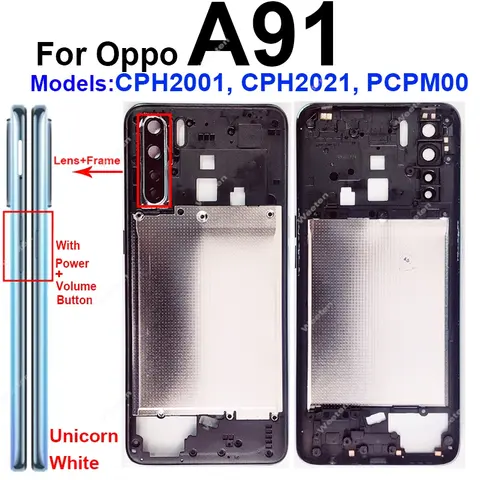 Sb20b3198f93e42489f42e8e2342371b7a_480x480q75 OPPO A91 4G Middle Housing Middle Frame Bezel Cover with Side Button Camera Lens Frame Parts (New) - Image 1