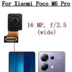Front Rear Camera For Xiaomi Poco M6 Pro M6Pro Frontal Selfie Facing Macro Wide Back Main Camera Flex Cable Parts (New)