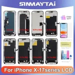LCD iPhone X XS XR 11 12 13 14 15 16 16e 17 Pro Max Plus Mini INCELL LCD Display Touch Screen Digitizer Assembly Replacement Bangladesh (New)