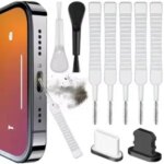 10/1 Cell Phone Charging Port Dust Plug with Cleaning Brush iPhone 15 Pro Max Plus Samsung Xiaomi iOS Type C Cleaner Set Bangladesh (New)
