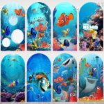 Finding Nemo Arch Backdrop Cover Child Kid Birthday Baby Shower Fish Marlin Bruce Dory Squirt Photo Background Decoration Banner (New)