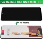 672'' LCD Display OPPO Realme C67 4G Frame Panel Digitizer Assembly Touch Screen Repair Replacement Part RMX3890 (New)