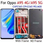 Amoled / TFT Black 6.43 Inch For Oppo A95 4G LCD Display Touch Screen Digitizer Assembly / With Frame For Oppo A95 5G