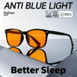 Blue Light Glasses Men Sleep Glasses Blue Light Blocking Red Lens Computer Gaming Reduce Eyestrain Bluelight Glasses Bangladesh (New)