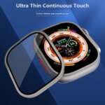 Aluminium Alloy Case+Tempered Glass Apple Watch Ultra 2 49mm Anti-Scratch Screen Protector iWatch Ultra 49mm Cover Film (New)