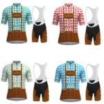 Men New Cycling Jersey Set Summer Breathable Bike Jersey Bib Shorts Gel Pad Mountain Highway Bicycle Clothing MTB (New)
