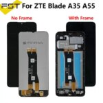 675100% Original ZTE Blade A35 Display Screen +Touch Panel Digitizer ZTE Blade A55 A35 LCD with Frame Replacement Parts (New)