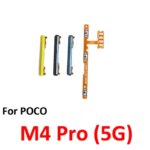 For Xiaomi Pocophone Poco M4 Pro 5G Phone New Volume Button Up Down External Key Internal Power On Off Flex Cable Repair Parts (New)