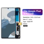 New 6.7'' Screen AMOLED For Google Pixel 6 Pro GLUOG G8VOU LCD With Bracket Display Touch Screen Digitizer Assembly Replacement (New)