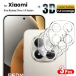3 Clear 3D Curved Camera Protector Redmi Note 15 Pro 4G 5G 9H Glass Lens Film on Redmy Note15Pro Note15Pro+ Note15 Pro+ Bangladesh (New)