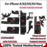 TEST Authentic Unlocked Logic Board iPhone X Motherboard With/NO Face ID XR / XS Max Mainboard IOS Update Cleaned iCloud Bangladesh (New)