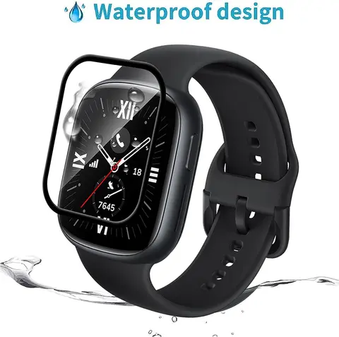 Sb5154ec33e6b4b518f6ef9dbaf30bf31p_480x480q75 3D Curved Edge Protective Film Honor Watch 4 Full Screen Protector Film (New) - Image 1