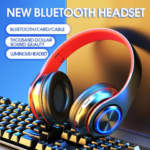 Foldable Bluetooth Headsets Wireless Headphones With Mic Stereo Earphone Support TF Card FM For Xiaomi Iphone Sumsamg Phone (New)