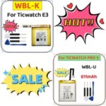 WBL K Ticwatch E3 E 3 Smart WBL U 3.87V 611mAh Battery 452732 Ticwatch pro 5 WBL U Smart Watch Batteria + Free Tools Bangladesh (New)