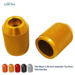 GZICMA CNC Aluminum Crash Bar & Saddlebag Guard End Caps/Sliders for 1.25" M12 Thread Universal Motorcycle Tip-Over Bar (New)
