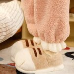 Winter Warm Women Home Slipper Fuzzy Cat Tiger Paw Claw Fur Plush Indoor Lazy Man Thermal Furry House Shoe Funny Flat Flip Flop (New)