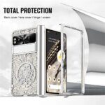 Plated PC Hinge Folding St Phone Case Google Pixel Fold Transparent Screen Tempered Film With S Pen Slot Protective Cover (New)